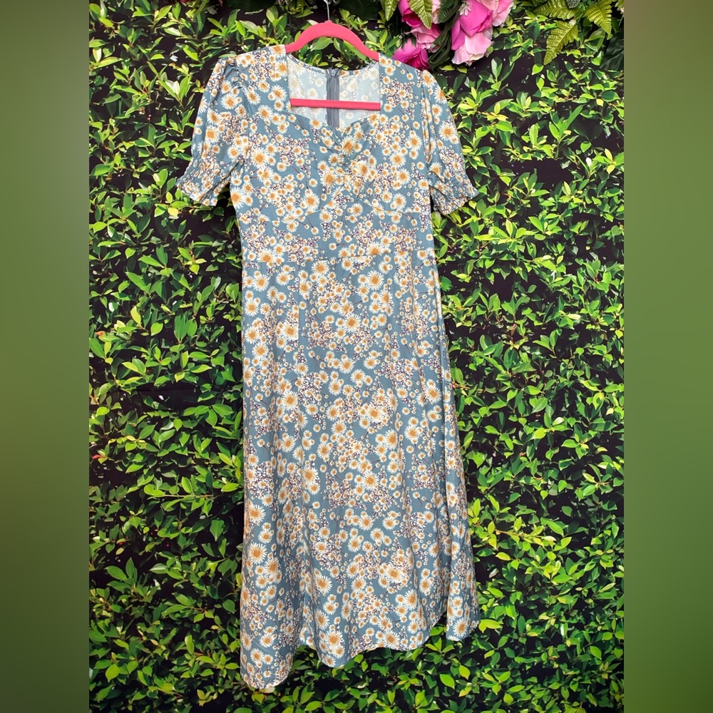 Floral Blue Dress